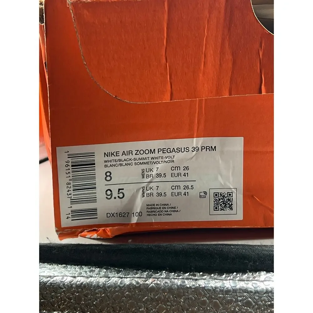 Nike Air Zoom Pegasus 39 Premium “White Volt” size 8 men’s